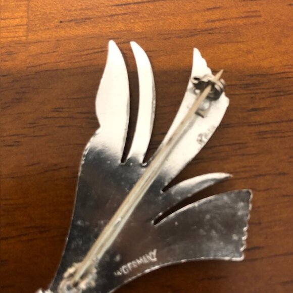 Vintage Silver Tone Germany Brooch Pin. - Picture 6 of 9